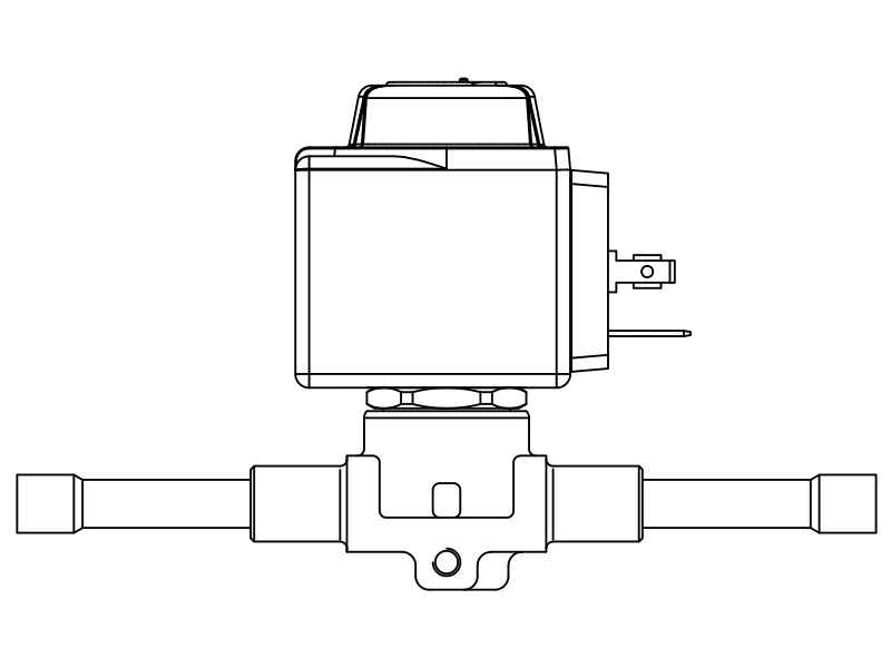 常閉電磁閥1028/2A6,內連焊接接頭,直動式