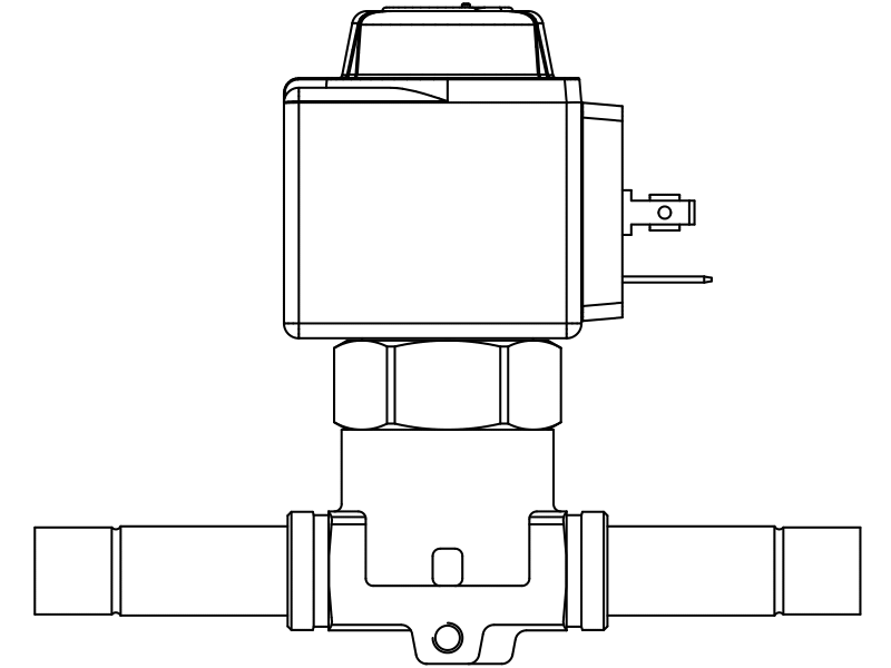 常閉電磁閥1038/M10A7,內連焊接接頭,活塞先導式