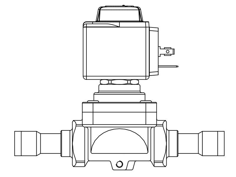 常閉電磁閥1048/4A6,內連焊接接頭,活塞先導式