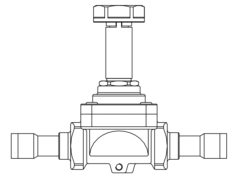 常閉電磁閥1048/4S,內連焊接接頭,活塞先導式