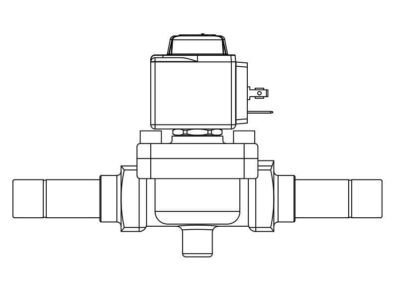 常閉電磁閥1058/6A6,內(nèi)連焊接接頭,活塞先導(dǎo)式