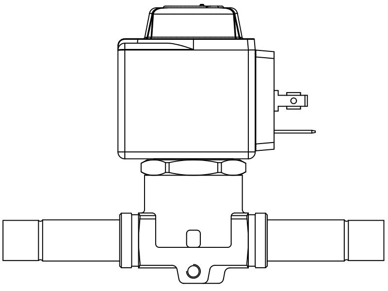 常閉電磁閥1068/3A7,內連焊接接頭,隔膜先導式