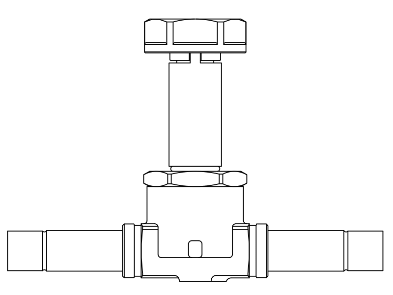 常閉電磁閥1068N/3S,內連焊接接頭,隔膜先導式