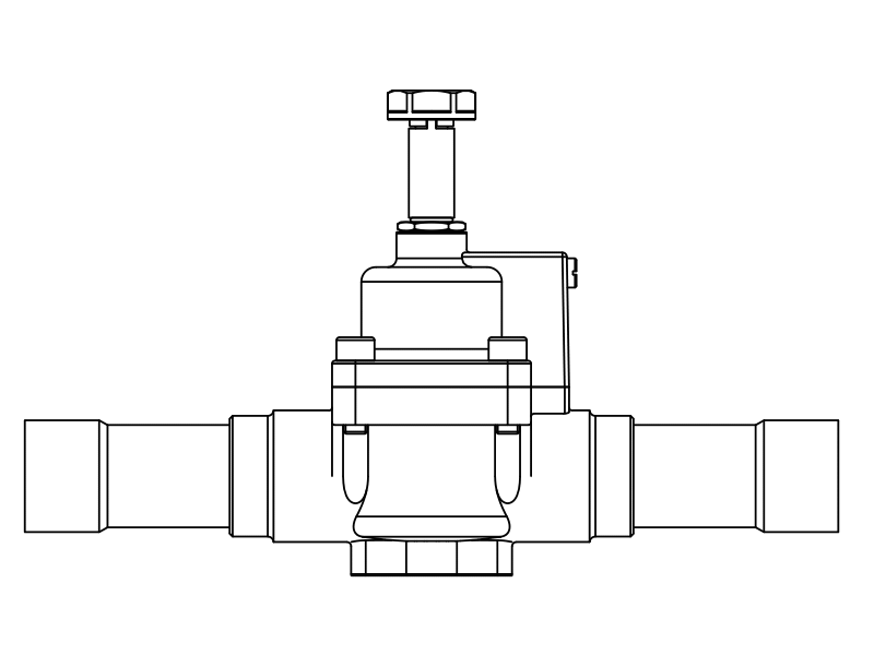 常閉電磁閥1078/11S,內連焊接接頭,活塞先導式