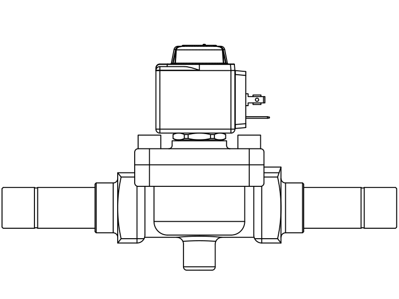 常閉電磁閥1098/6A7,內(nèi)連焊接接頭,隔膜先導(dǎo)式