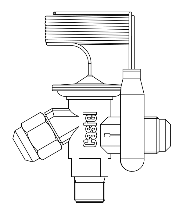 熱力膨脹閥2211/4E,R22-R407C,SAE直螺紋接頭