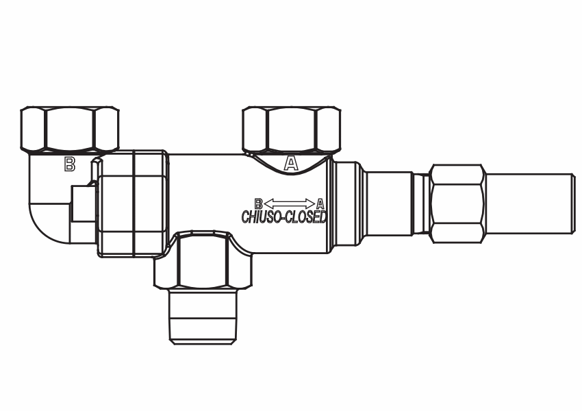 安全閥用切換閥3032/108,NPT錐形螺紋接頭