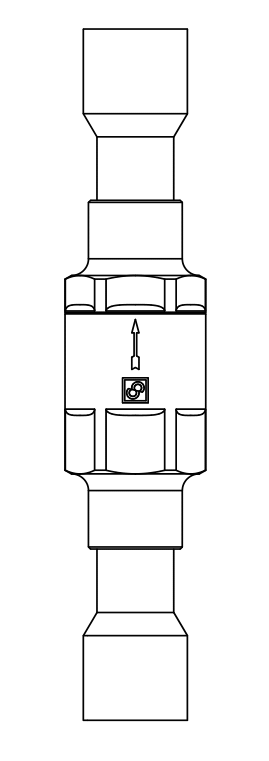 止回閥3132N/M12,紫銅ODS,連接直通